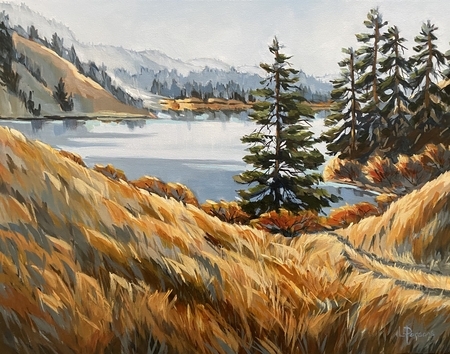 Morning Haze, Autumn Lake (Sold)